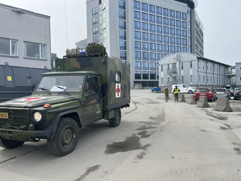 Militær ambulanse ved Nordlandssykehuset