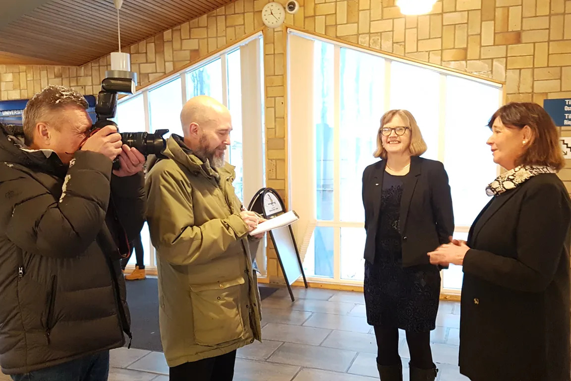 Det ble også tid til intervju med media, her med avisa iTromsø.