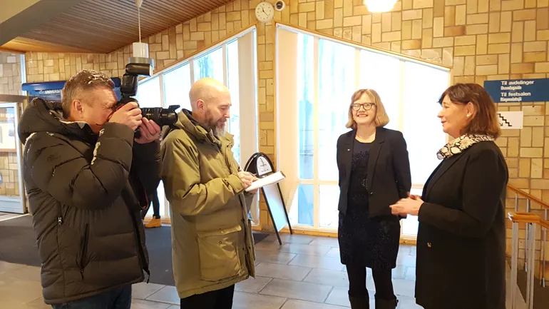 Det ble også tid til intervju med media, her med avisa iTromsø.