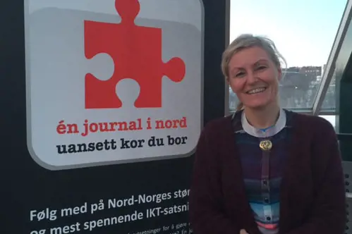 SKRIVER DOKTORGRAD OM DIPS ARENA: Bente Christensen presentere en av artiklene i sitt doktorgradsarbeid om Helse Nord FIKS
