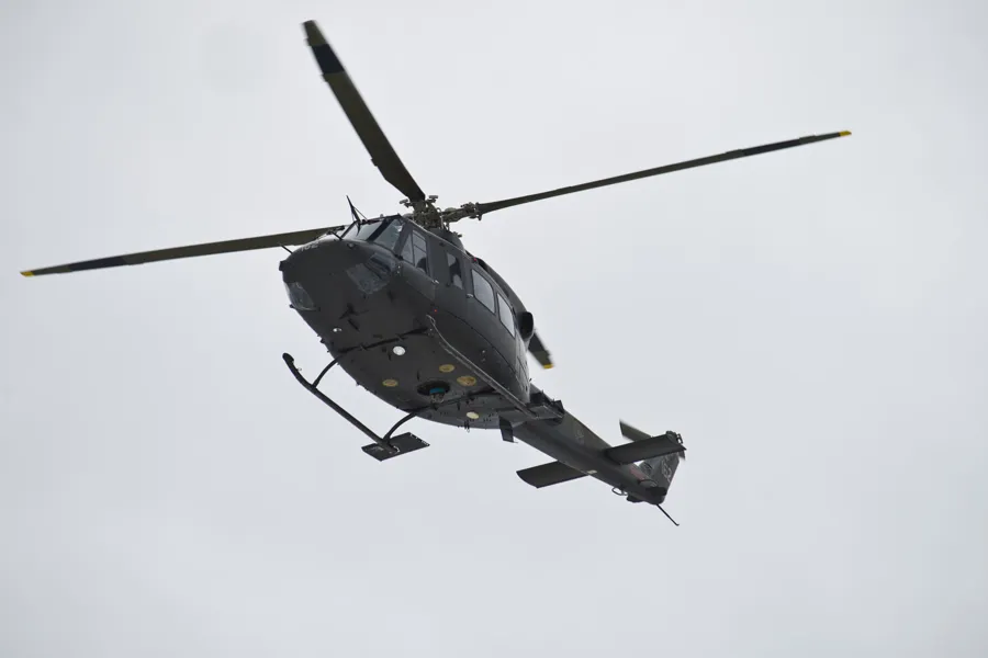 Bell-helikopter fra Forsvaret. Foto&#58; Ole Sverre Haugli